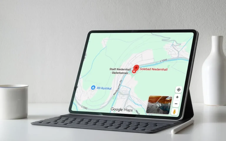 Google Maps mit dem Eintrag Solebad Niedernhall und eingebundenem 360-Grad-Rundgang